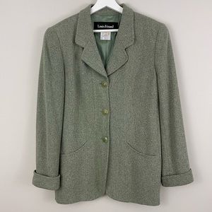 Vintage Louis Feraud Pale Green Wool Blend Blazer